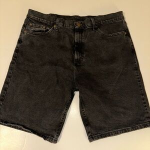 Men’s Wrangler Shorts Black Size 36 Waist 9” Inseam Casual Cotton Blend